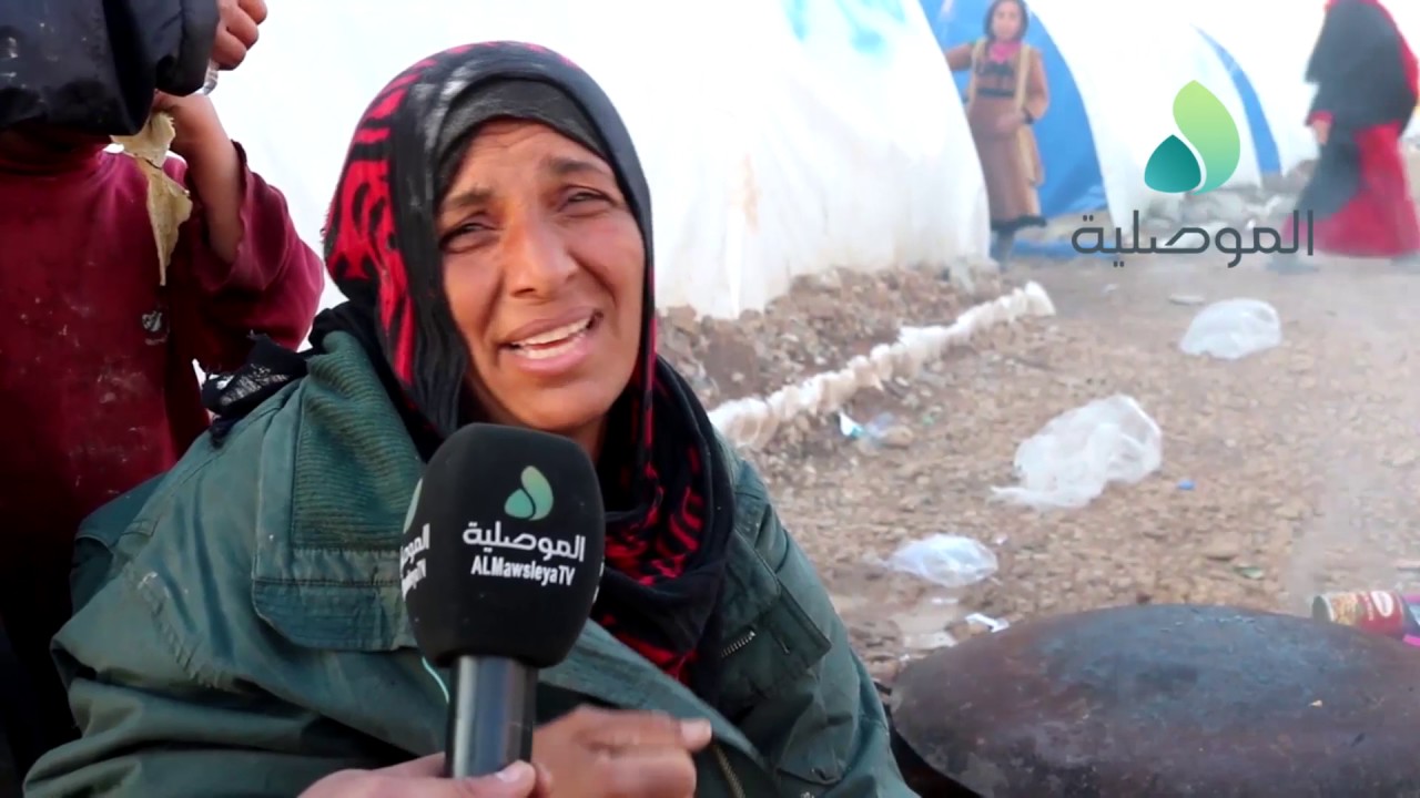 الموصلية تنقل احتياجات النازحين واوضاعهم الانسانية الصعبة في مخيم حمام العليل