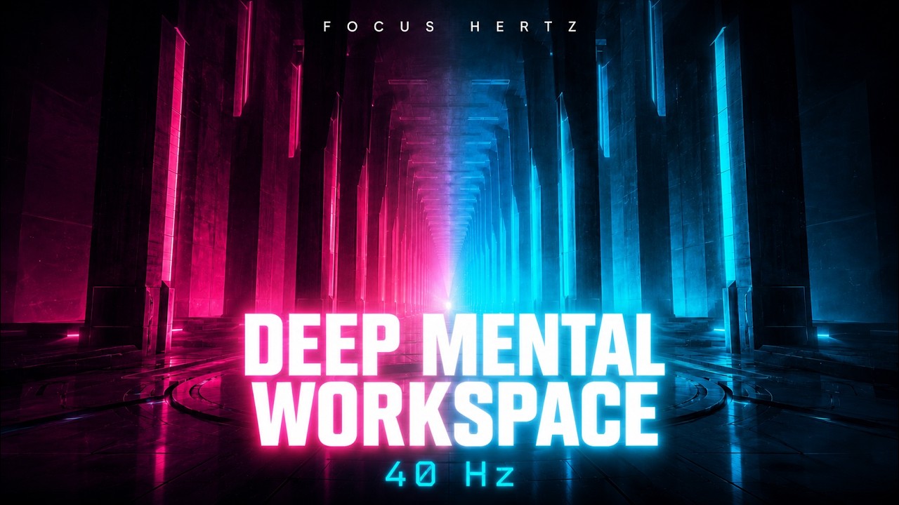Deep Mental Workspace | 40Hz Constant Tone to Dissolve Mind Wandering [2 HOURS]