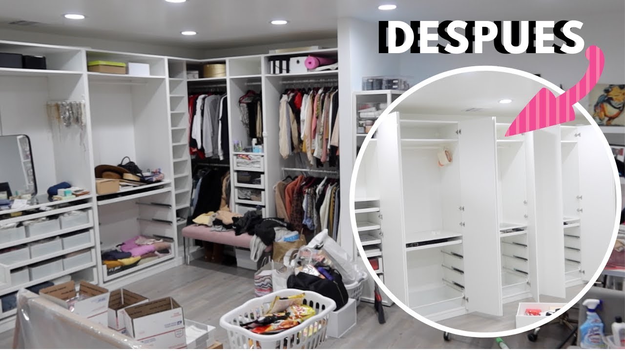 ORGANIZANDO Y LIMPIANDO MI ESTUDIO DE MAQUILLAJE Y ROPA PT 3 ANTES Y DESPUES