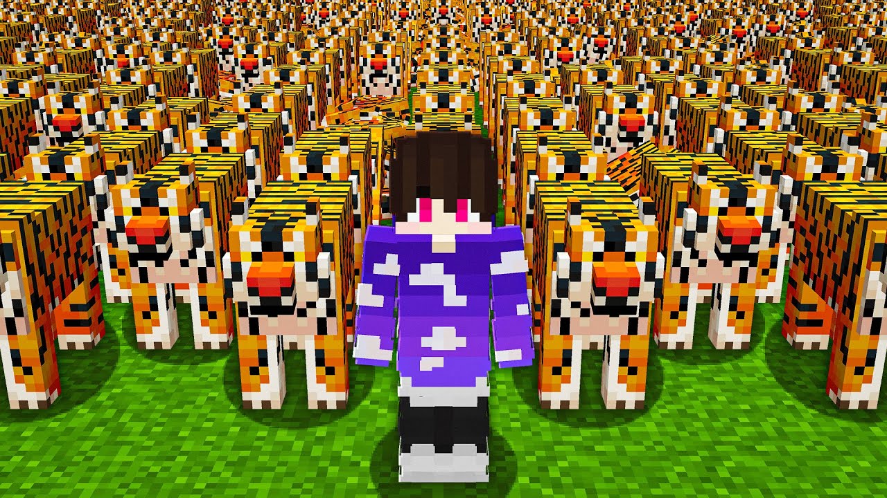 COMO CRIEI UM EXÉRCITO DE TIGRES NO MINECRAFT - Minecraft Odisseia