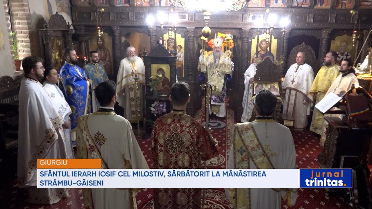 Sfântul Ierarh Iosif Cel Milostiv, sărbătorit  la Mănăstirea Strâmbu-Găiseni