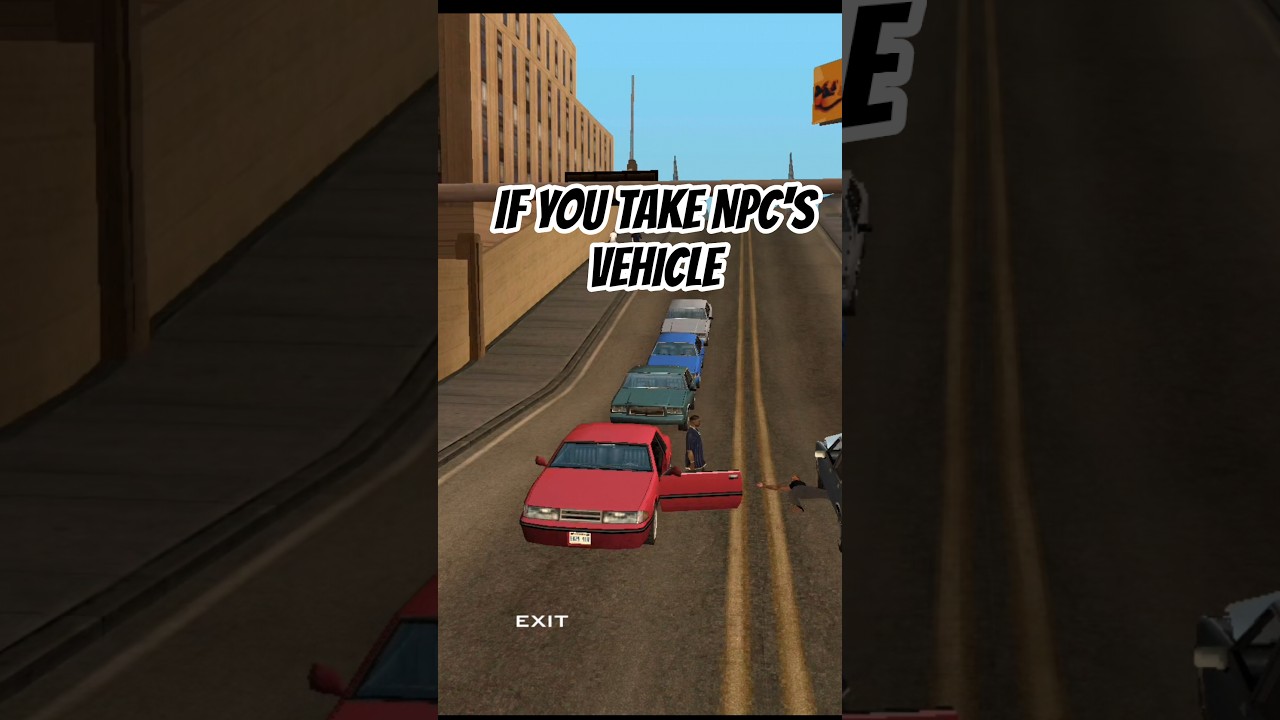 IF YOU TAKE NPC'S VEHICLE - GTA SAN ANDREAS. #gtasanandreas #gtaworld #gtavicecity #gtavpc #gtabiker