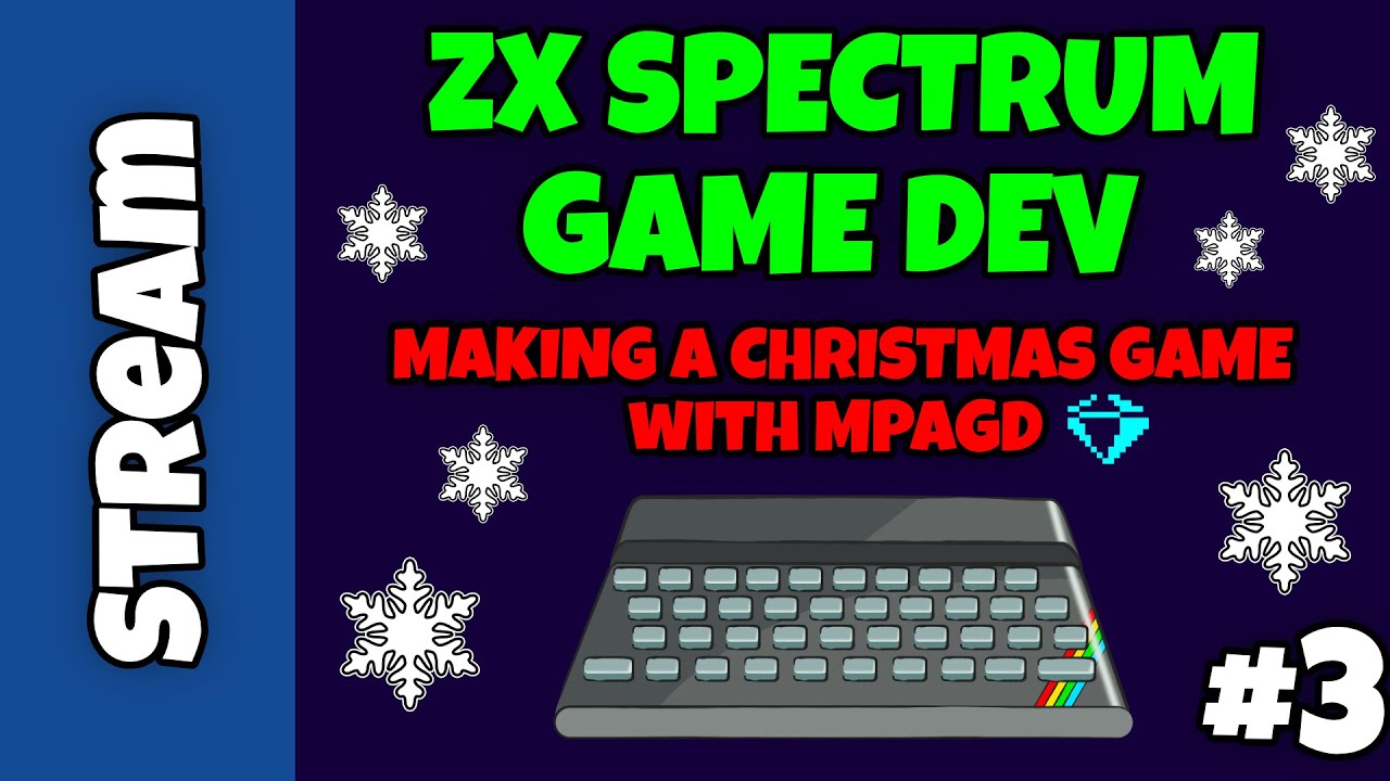 ZX SPECTRUM Game Dev Live Part 3 - Making A Christmas game with Multi Platform Arcade Game  Designer