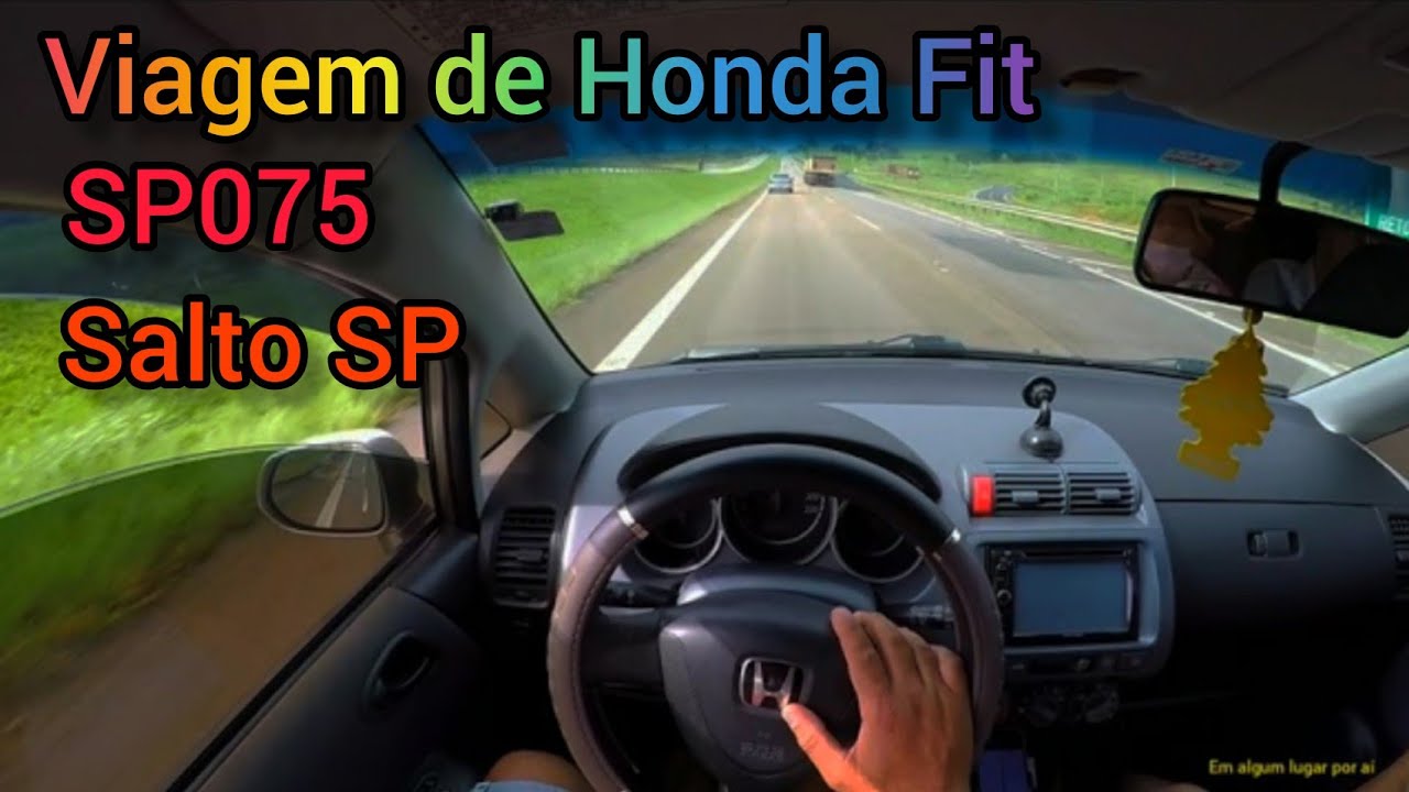 Viagem de Honda Fit ... SP075, passando pela cidade de Salto SP. Honda Fit.