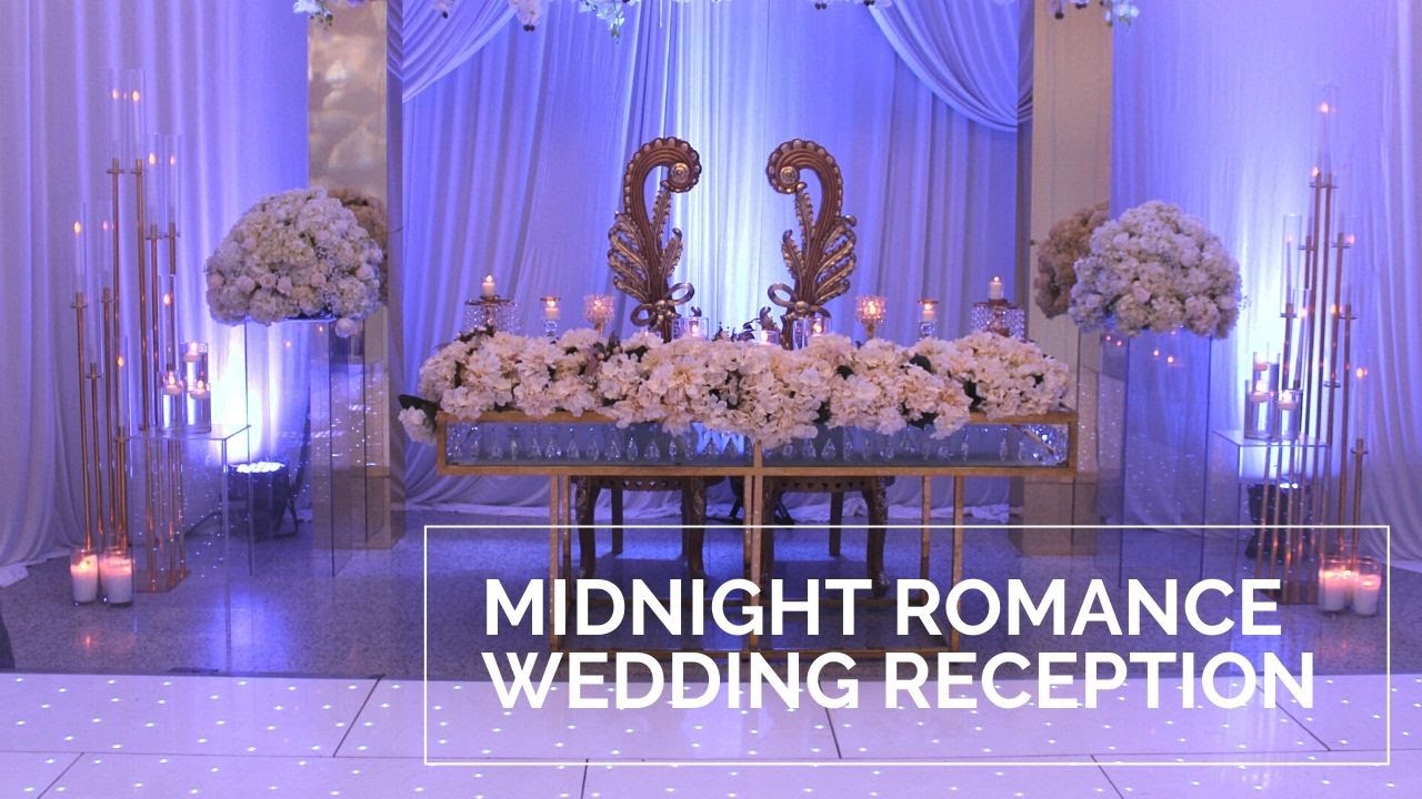 Navy Blue Wedding Reception Decor