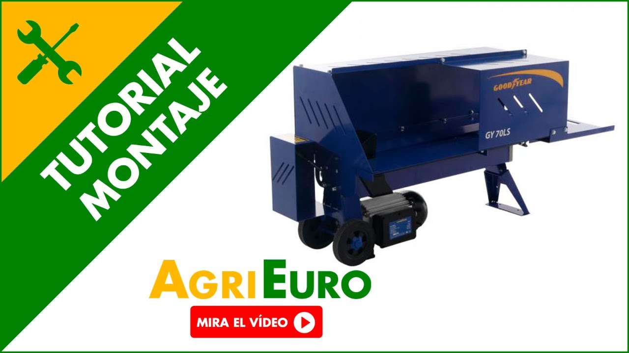 Montaje Astilladora de leña Goodyear GY 70LS horizontal 7 toneladas
