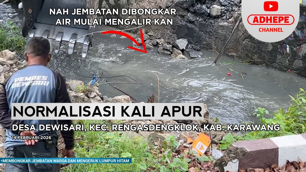 NAH AIR MULAI MENGALIR KAN? | NORMALISASI KALI APUR - KARAWANG 2026 