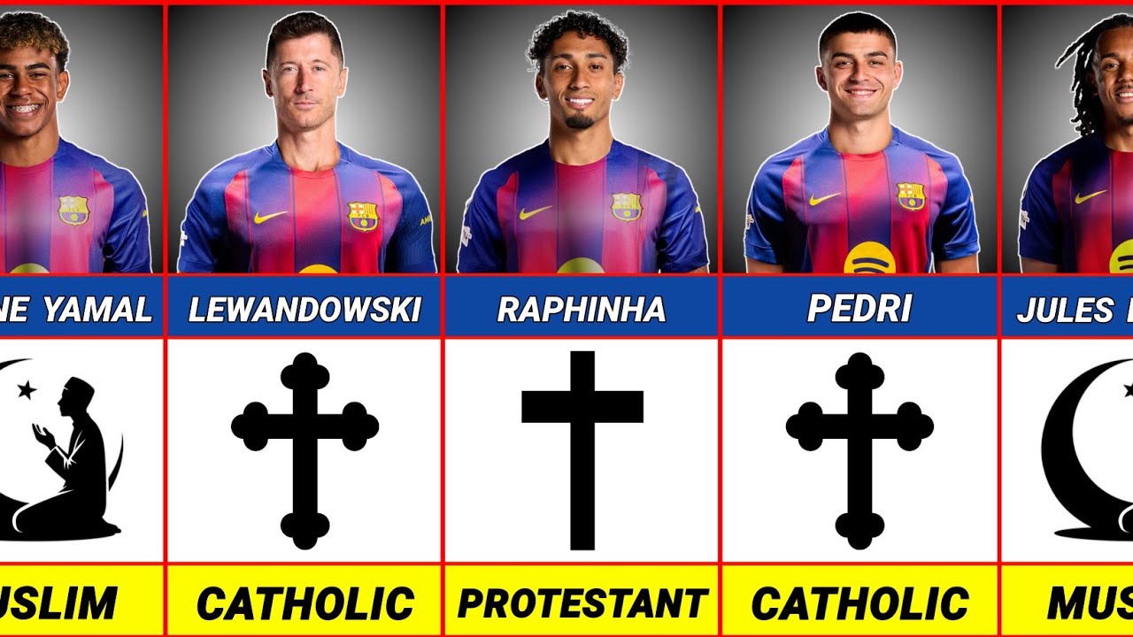 Barcelona Football Club players and their religions Christianity✝️+ Islam☪️, +Buddhism🔯 Other