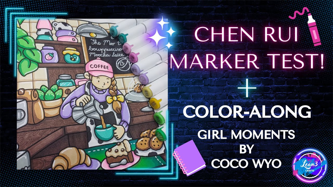 Образец маркера Chen Rui + цветная палитра | Girl Moments от Coco Wyo 🎨✨