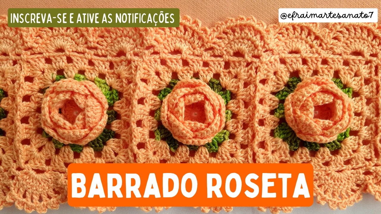 Barrado de crochê ROSETA
