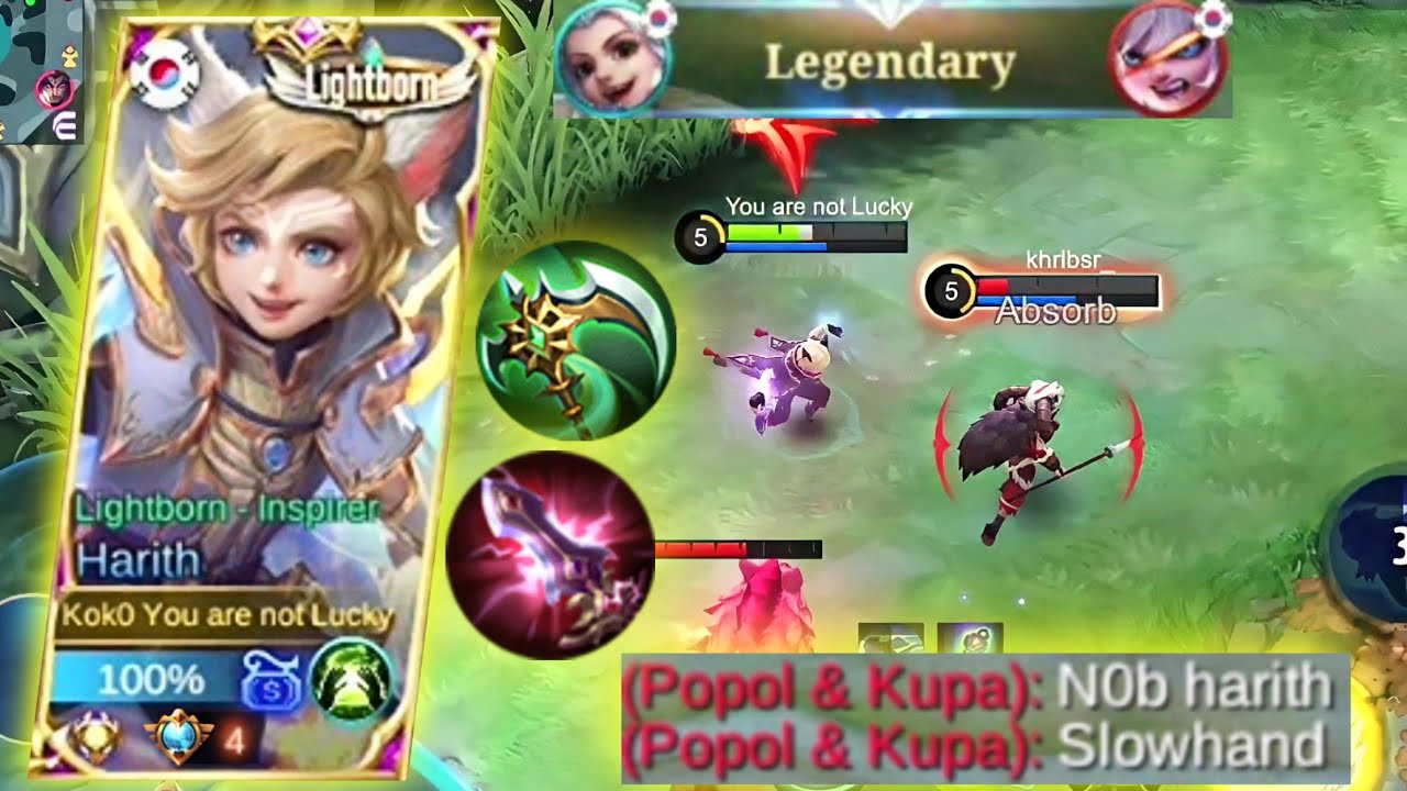 HARITH SIDELANE VS POPOL & KUPA SIDELANE!WHO IS KING GOLDLANE?|HARITH TUTORIAL OFFLANE