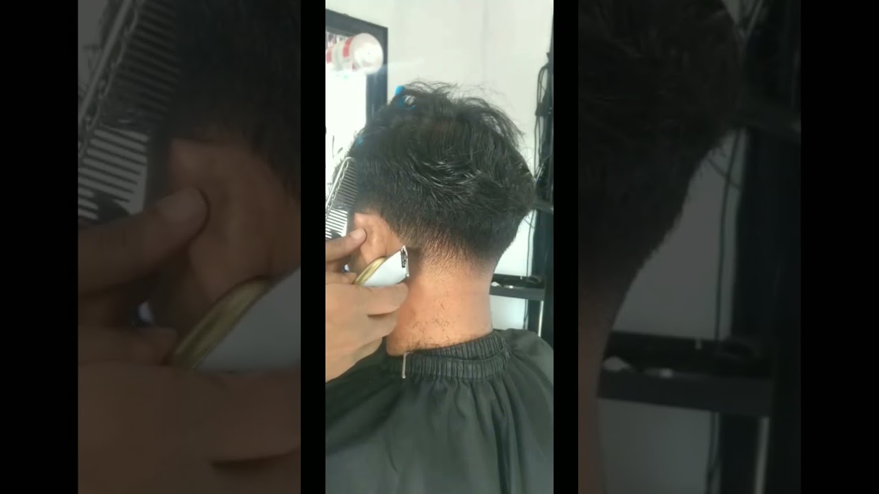 cukur rambut model temple taper