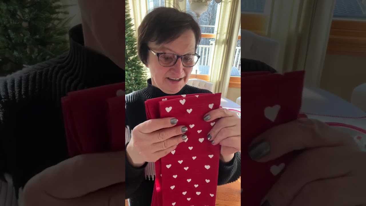 Setting my kitchen table for Valentine’s Day 2024