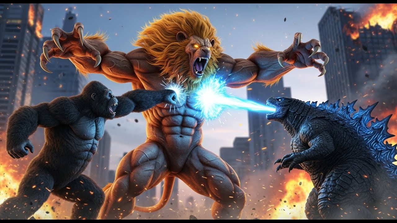 king kong and godzilla vs the lion man ultimate kaiju war
