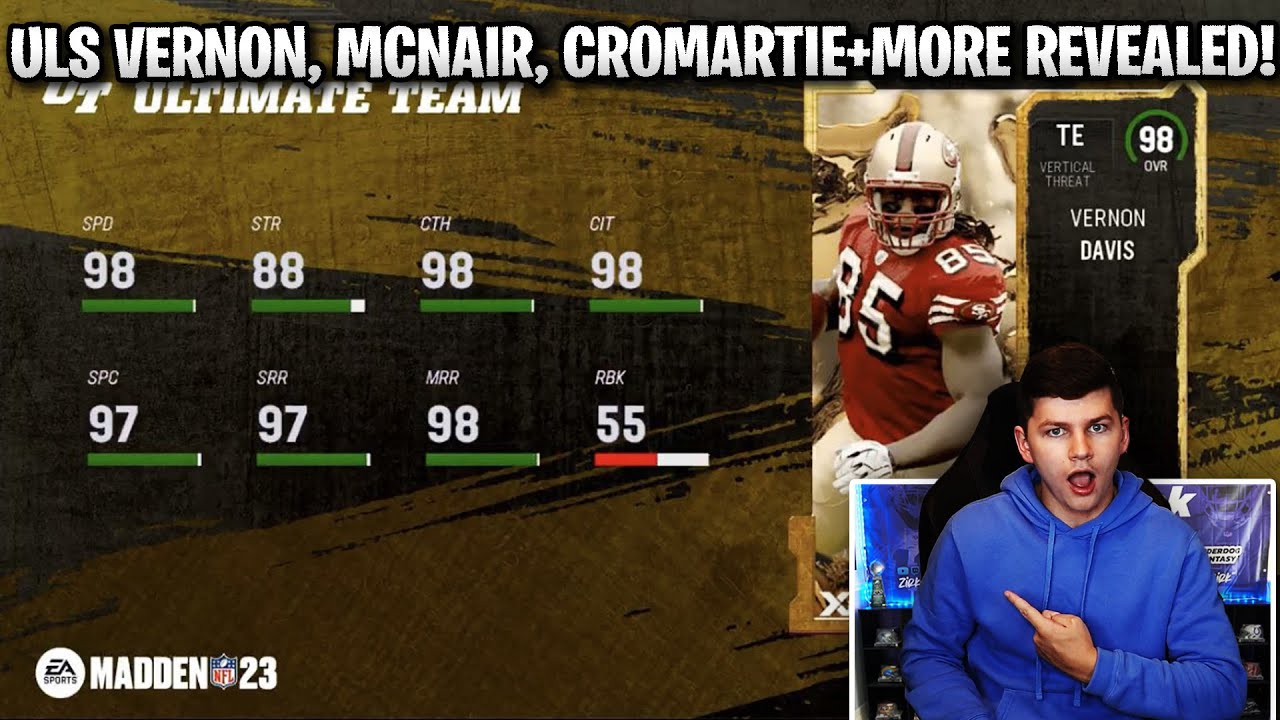 ULTIMATE LEGENDS VERNON DAVIS, CROMARTIE, MCNAIR, AND MORE REVEALED! | MADDEN 23 ULTIMATE TEAM