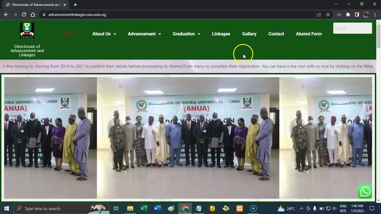 NOUN Official Graduation List portal