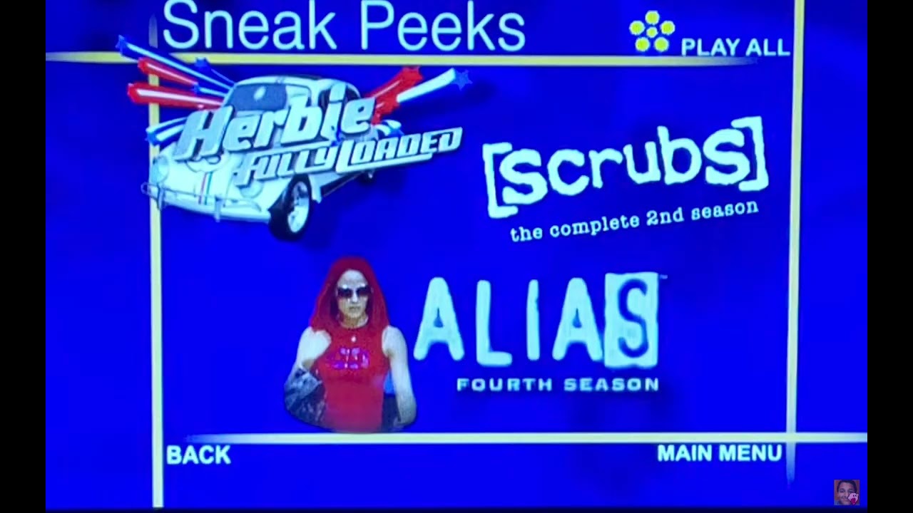 Touchstone Pictures Sneak Peeks Menu (2005)
