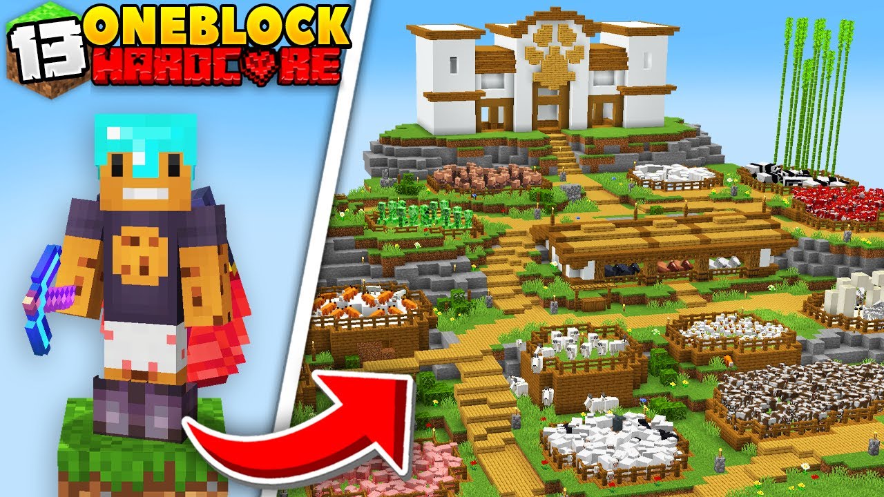 I Built a ZOO For EVERY Animal on One Block Minecraft