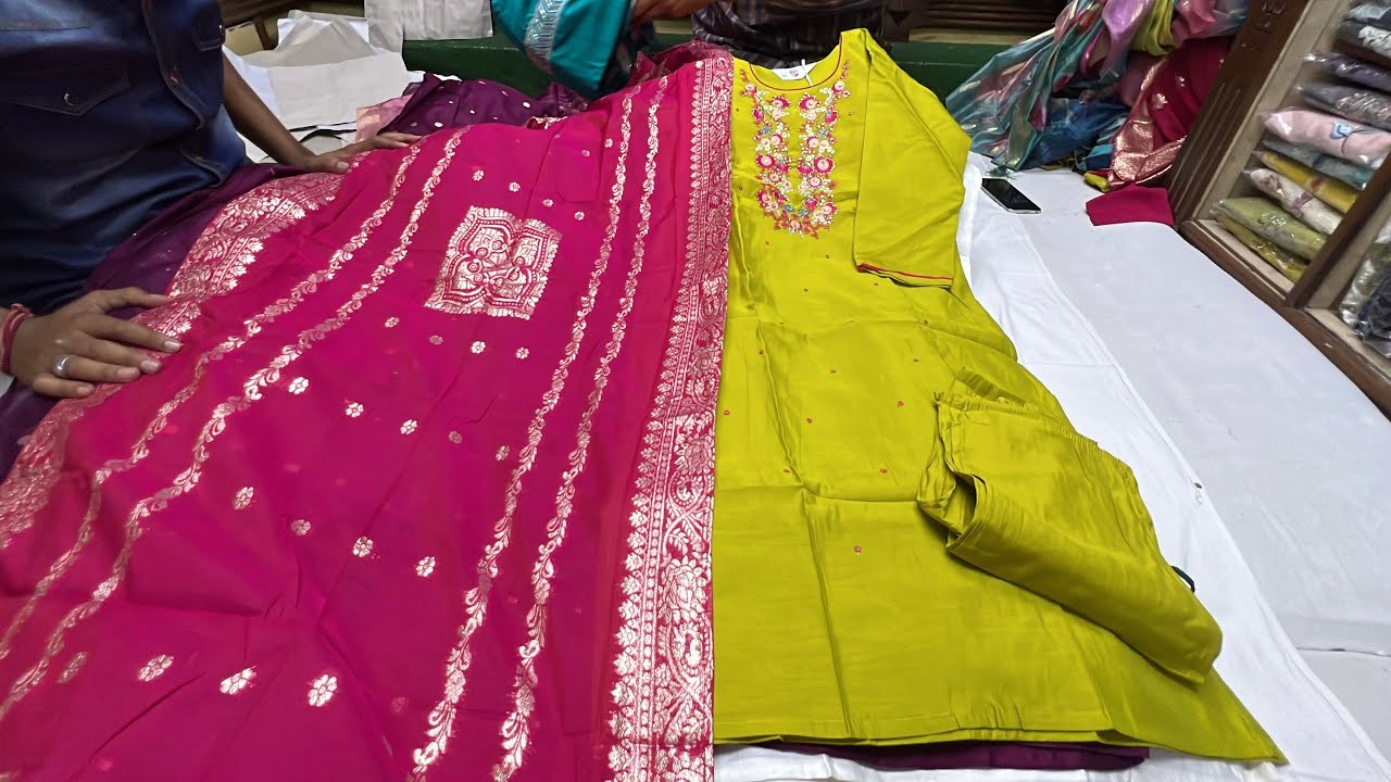 Chickpet Bangalore wholesale designer kurti sets||Single piece courier available