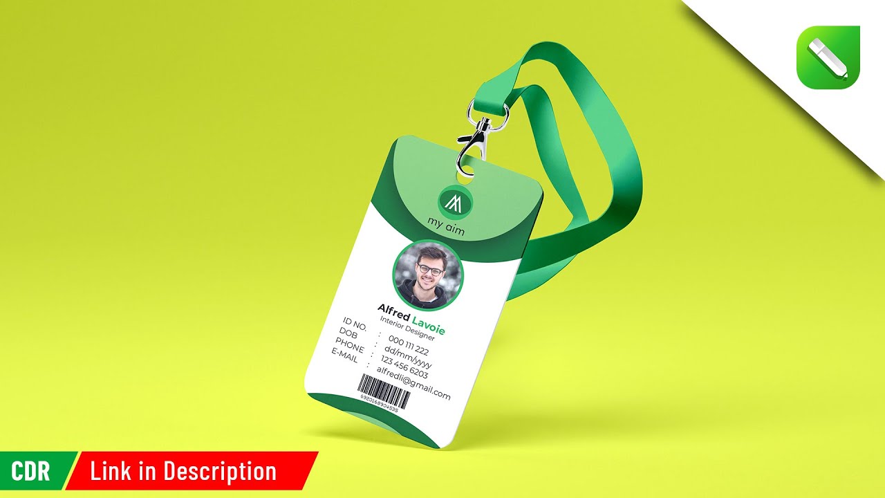 #117 CorelDRAW 2021 - Corporate ID card design tutorial with V-ENN graphics