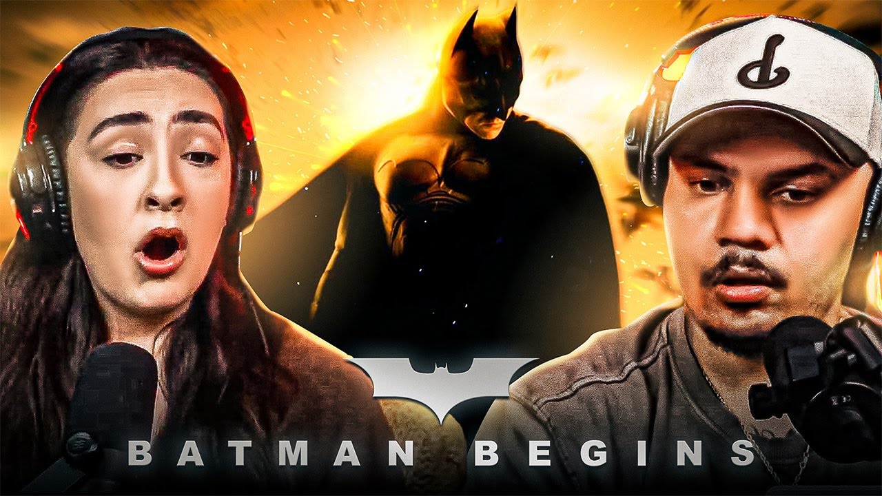 MY WIFE WATCHES *THE DARK KNIGHT TRILOGY * FOR THE FIRST TIME | BATMAN BEGINS (2005) REACTION!