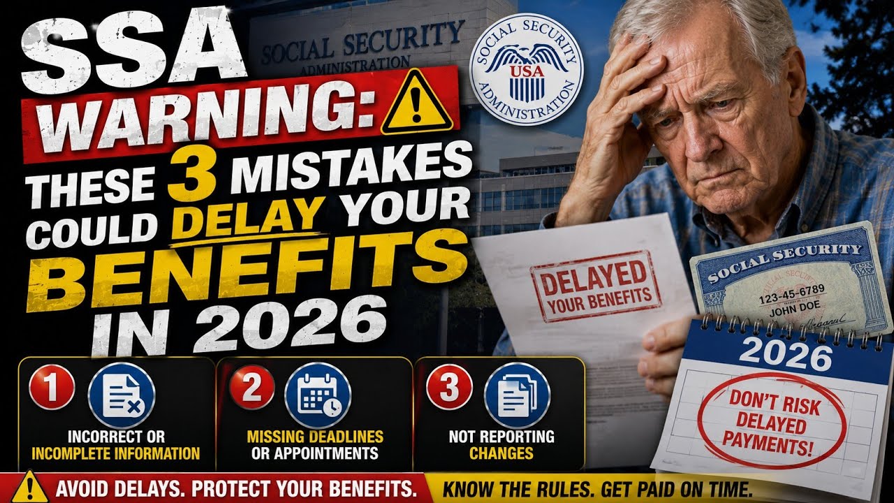 SSA WARNING: These 3 Mistakes Could Delay Your Benefits in 2026 | Security Mistakes.