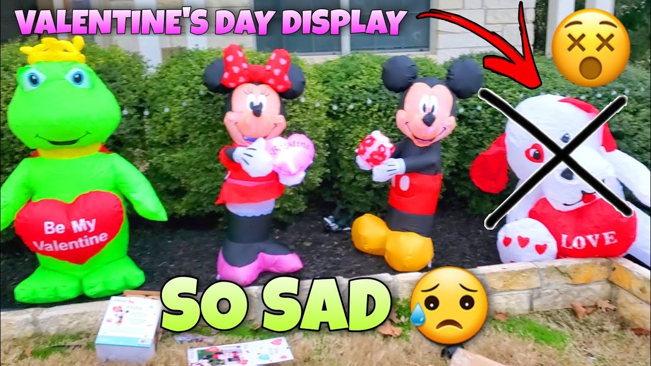 Valentines Day Inflatable Display 2021- Dead Valentines Blow Up...So Sad 😭 Mickey & Minnie Mouse