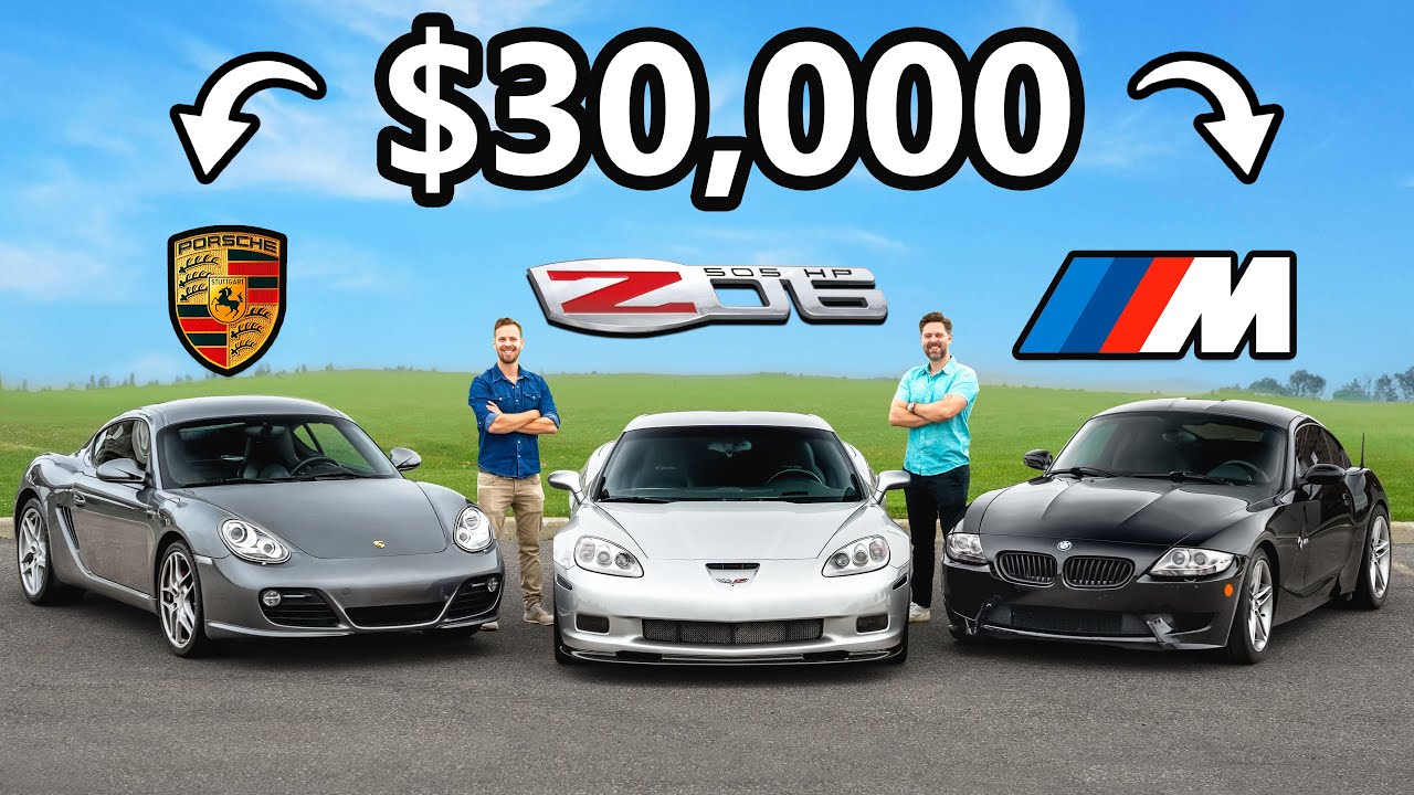 Porsche Cayman S против Corvette Z06 против BMW Z4M // Вопрос на 30 000 долларов