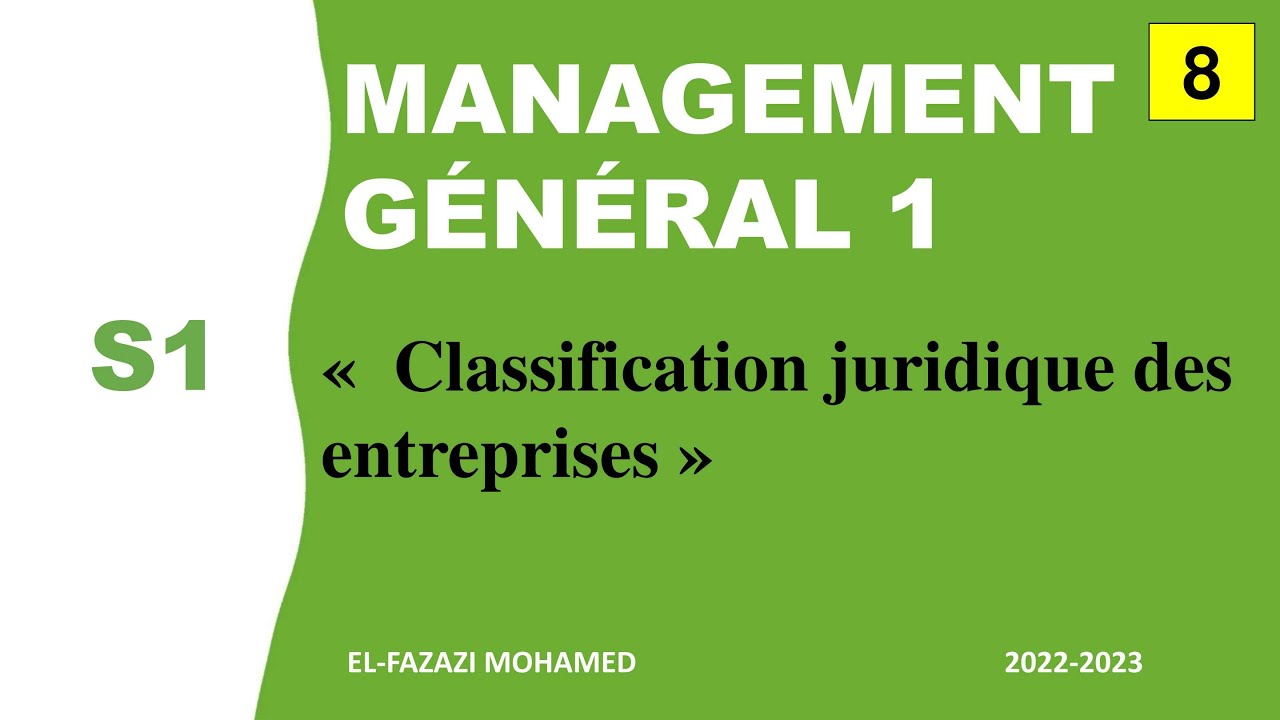 Classification juridique des entreprises en Darija || EP 8