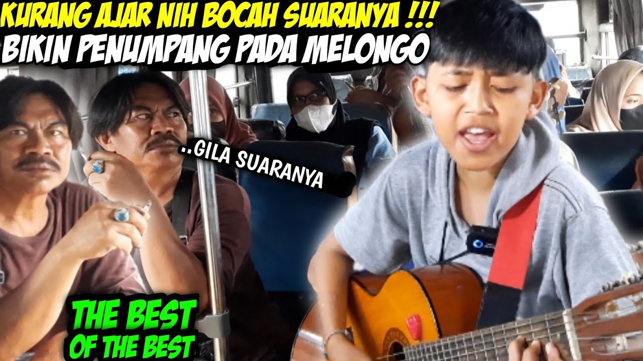 GOKIL!! Pengamen cilik mengeluarkan suara emas dan merdunya dibus ini, (Sholawat jibril)