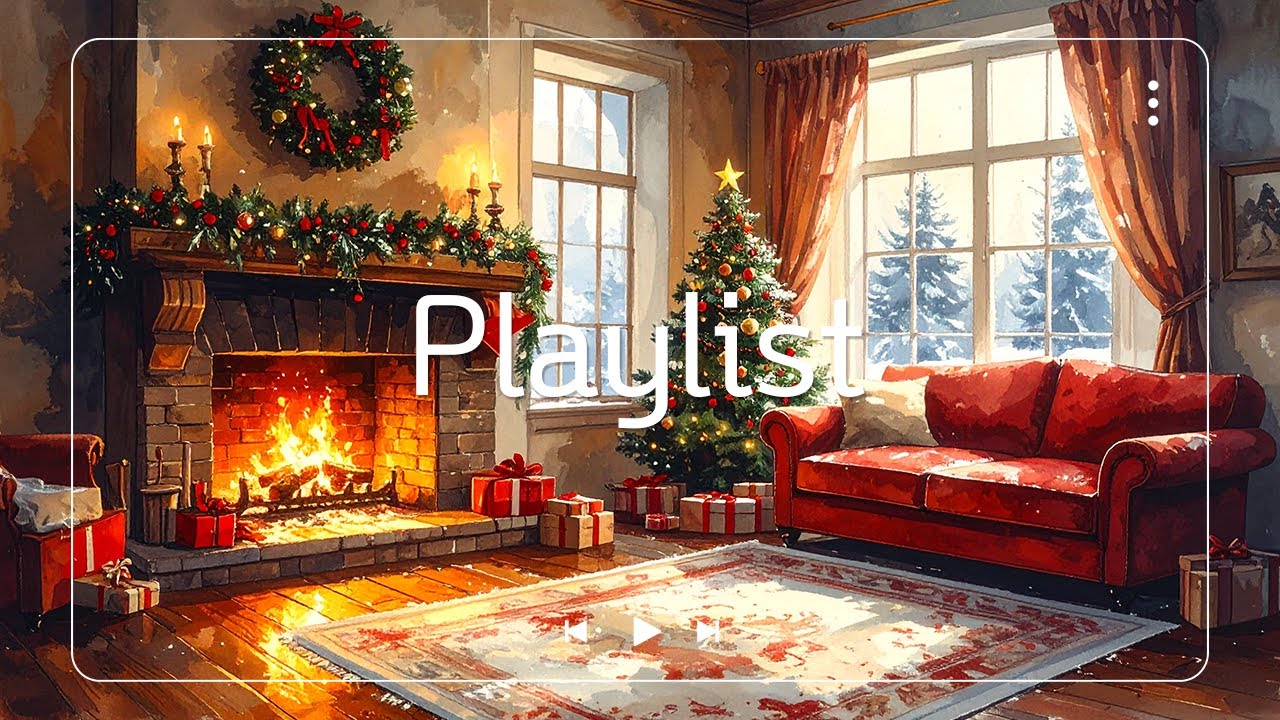 𝐂𝐡𝐫𝐢𝐬𝐭𝐦𝐚𝐬 𝐏𝐥𝐚𝐲𝐥𝐢𝐬𝐭🎄벽난로 옆, 조용히 머무는 크리스마스 BGM | 포근한 감성의 가사없는 크리스마스 배경음악 (2시간)