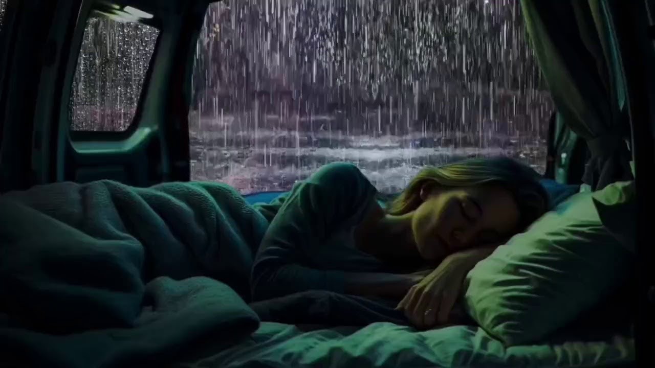 Super Heavy Rain To Sleep Immediately - Brown Noise for FAST Sleep - Deep Sleep with Rain Sounds