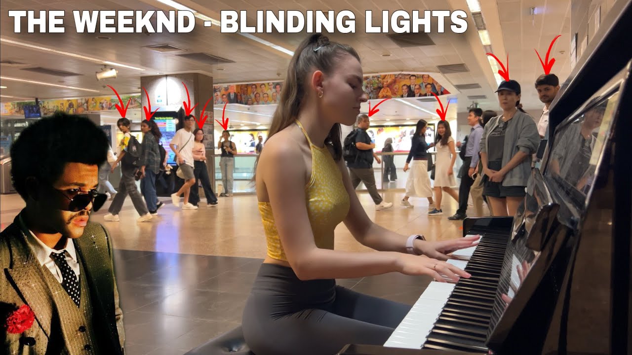 I played THE WEEKND - BLINDING LIGHTS on piano in public!