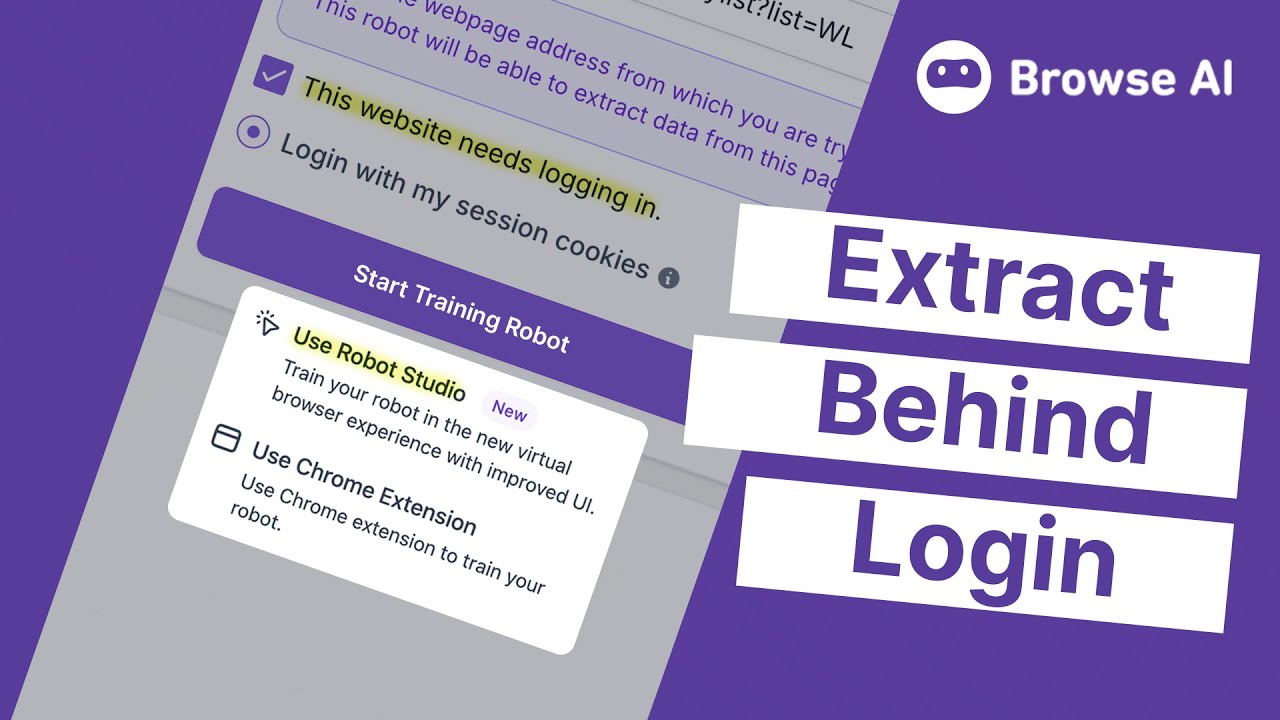 How to Scrape Data from Logged-In Websites Using Browse AI&rsquo;s Robot Studio