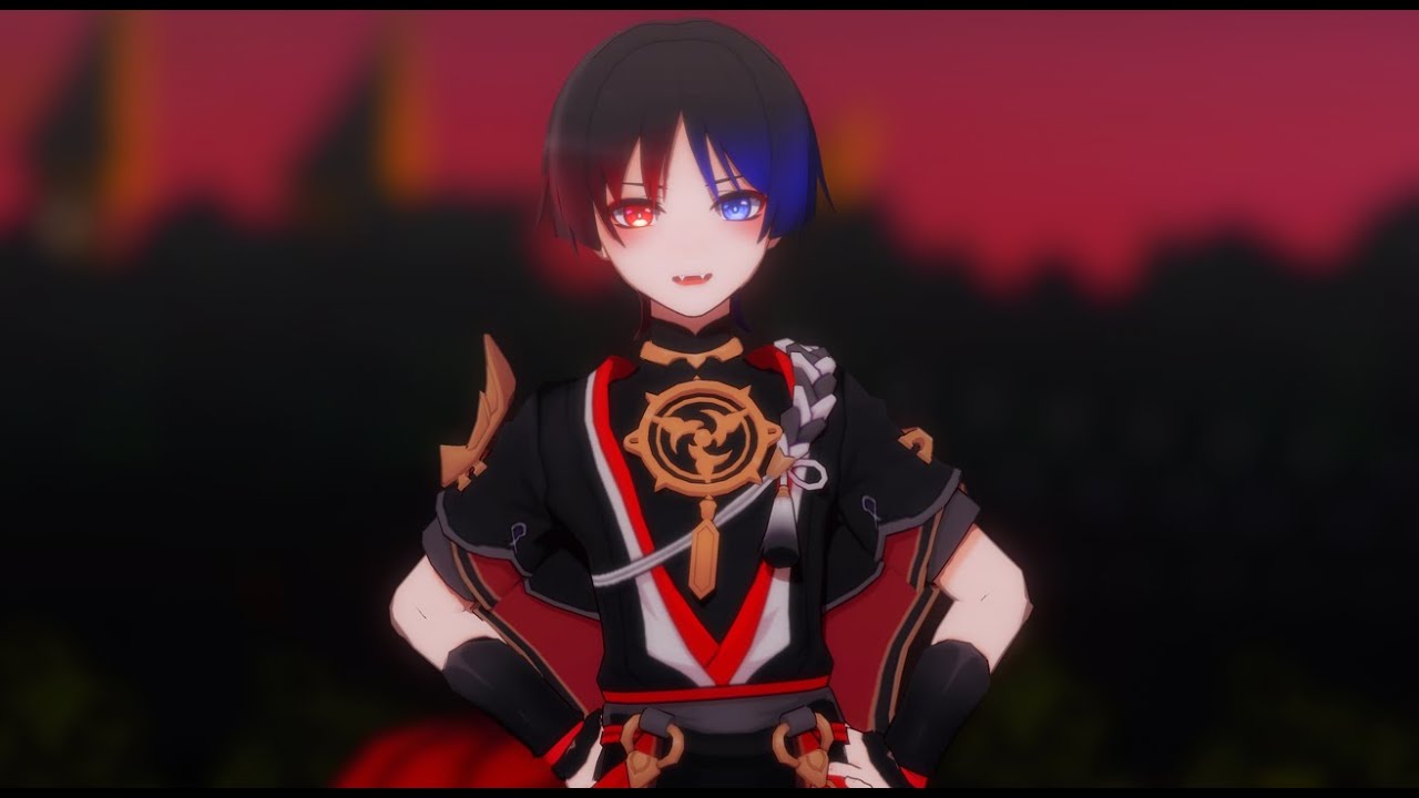 [4K][Genshin Impact MMD]Happy Halloween[Scaramouche]