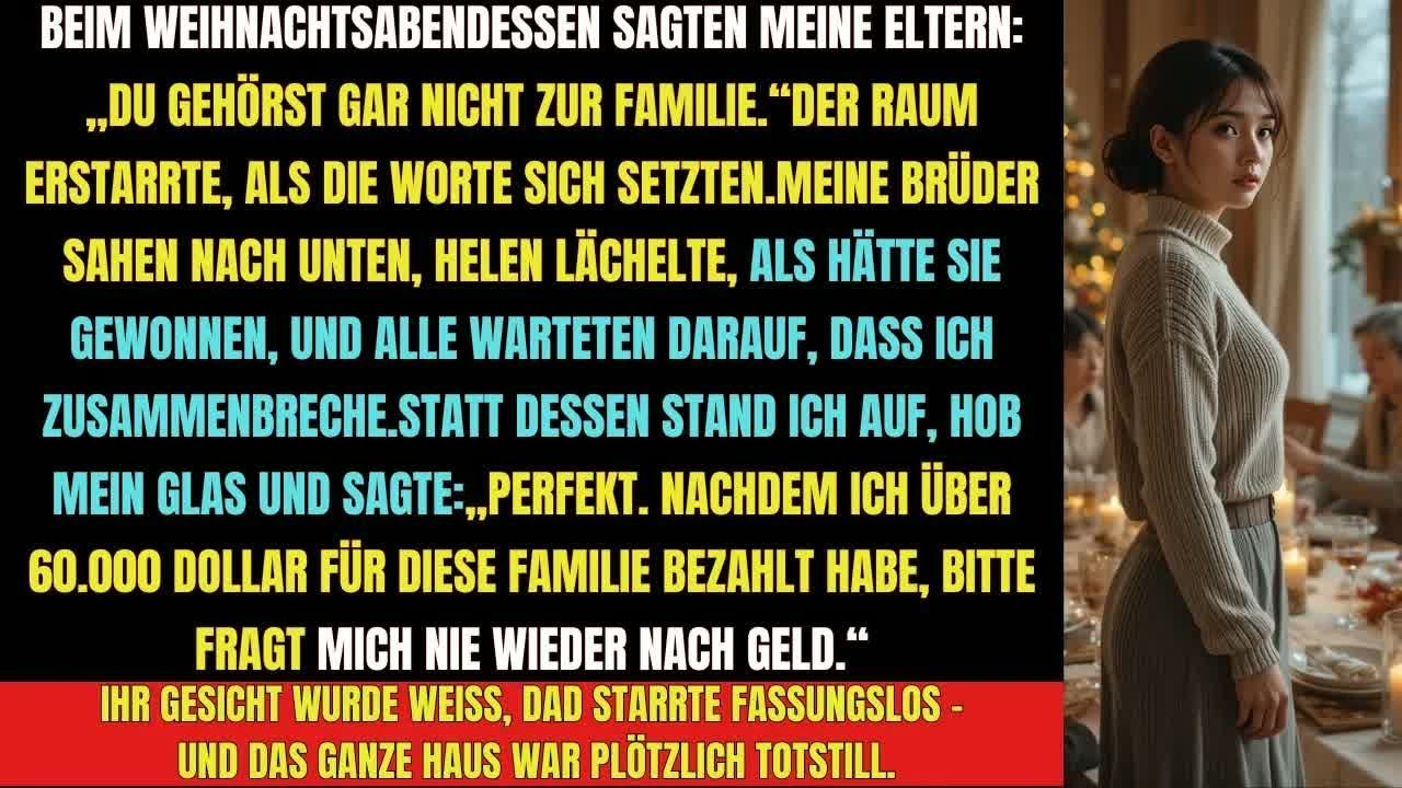 Am Weihnachtsabend sagten sie： ‚Du gehörst nicht zur Familie ‘ Doch meine Antwort veränderte ALL
