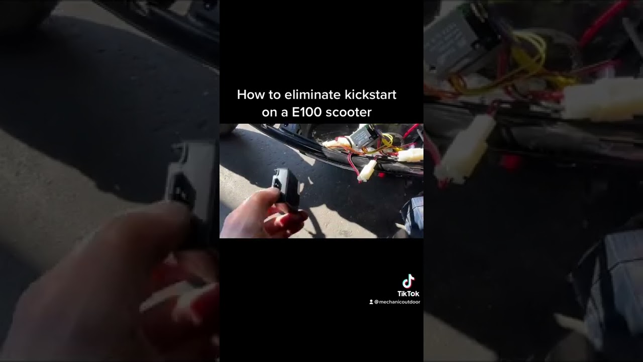 Eliminating kickstart on an E100 kids electric scooter