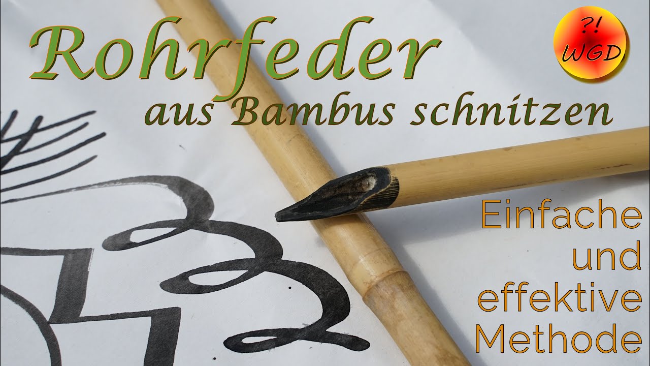 Rohrfeder aus Bambus schnitzen - Du wirst nie wieder eine Feder kaufen!