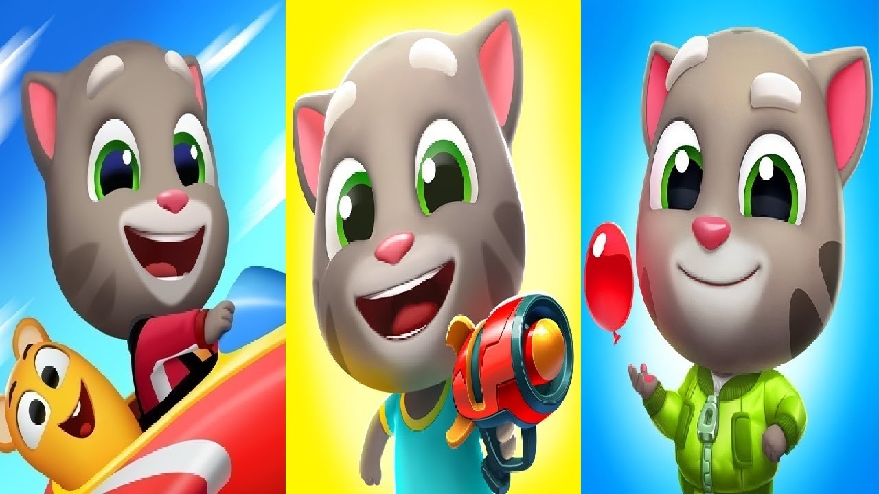 Talking Tom Blast Park: The New Blasting Adventure VS TALKING TOM SPLASH FORCE -Talking Tom Sky RUN