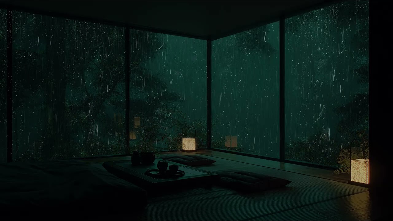 Gentle Rain by a Quiet River Cabin (No Ads) 🌧 | Calming Rainfall for Deep Rest