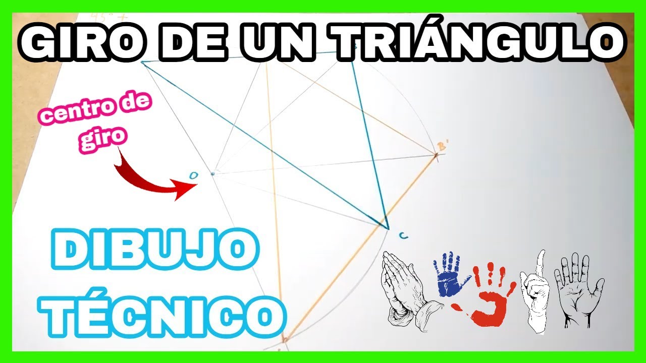 GIRO - giro🌀 de un TRIÁNGULO 45º en sentido (horario🕒)
