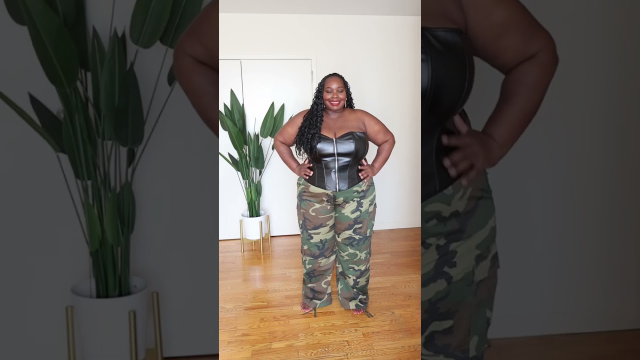 Plus Size Cargo Pants & Corset