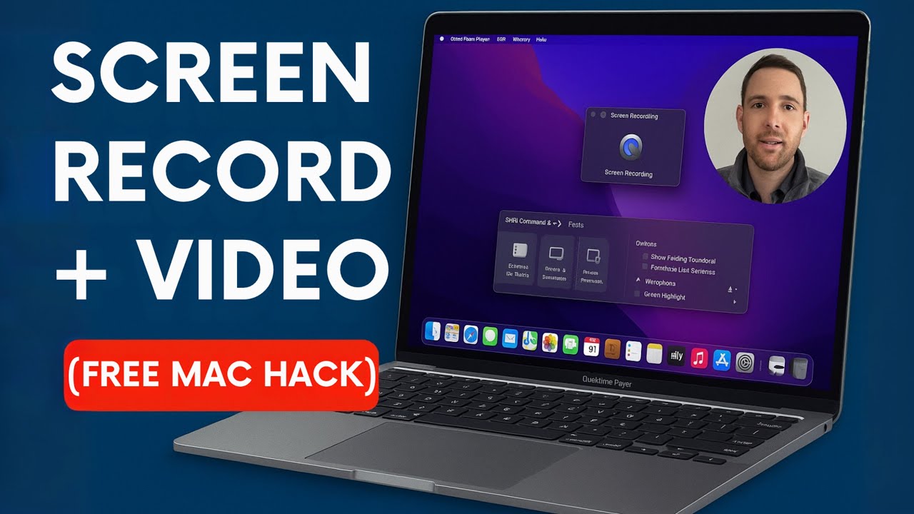 How to Screen Record on Mac With Video of Yourself (QuickTime Free Hack)