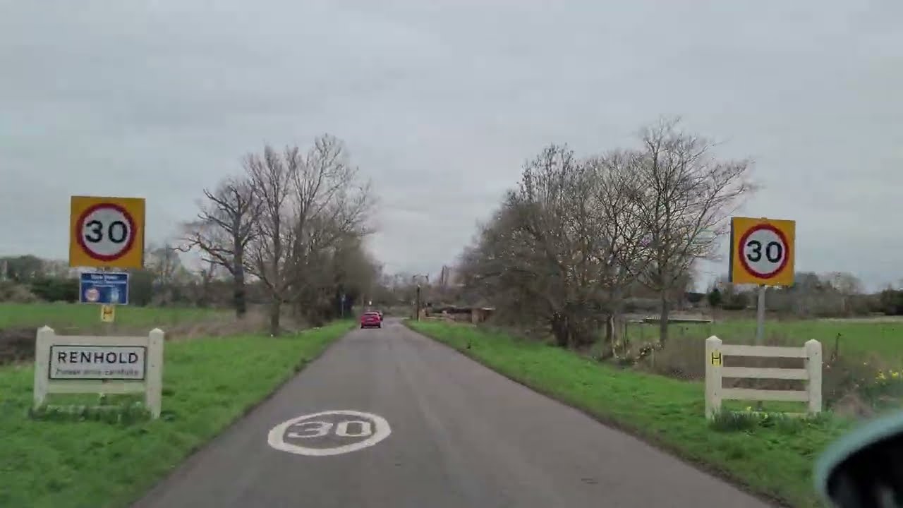 Driving through Renhold & Salph End, Bedfordshire