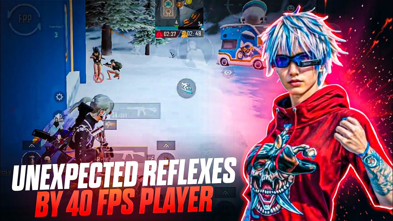 UNEXPECTED REFLEXES BY 40 FPS PLAYER ⚡ Fastest 5 finger 40 Fps 1v4 Clutches in BGMI / PUBG MOBILE 