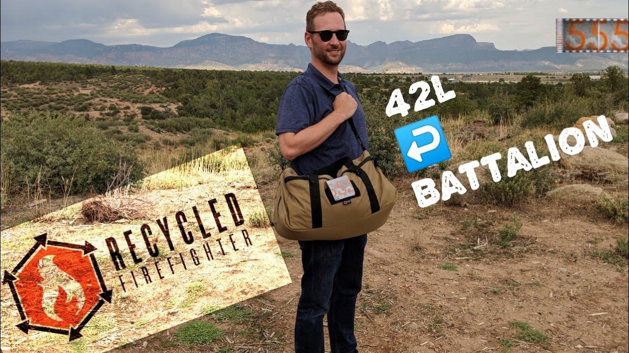 Recycled Firefighter 42L Battalion Duffle Bag Utah Adventure: Best USA Made Duffle! by 555 Gear