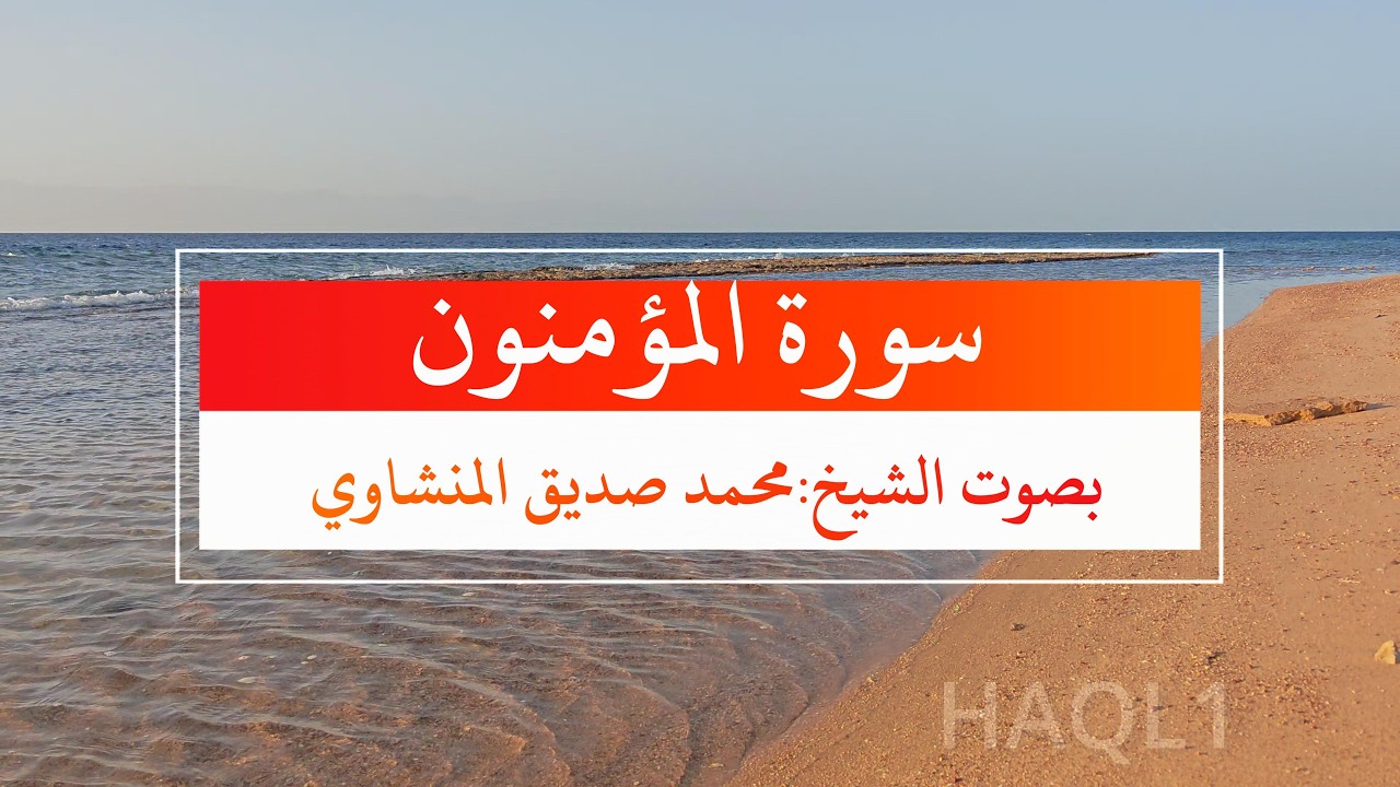 سورة المؤمنون /بصوت الشيخ : محمد صديق المنشاوي