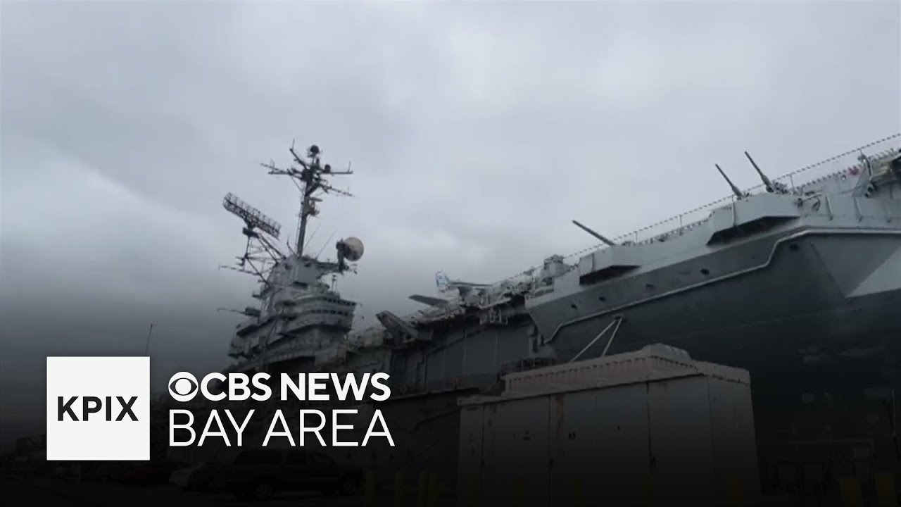 Anchored off Alameda, the USS Hornet hosts special events in honor of San Francisco's Fleet Week