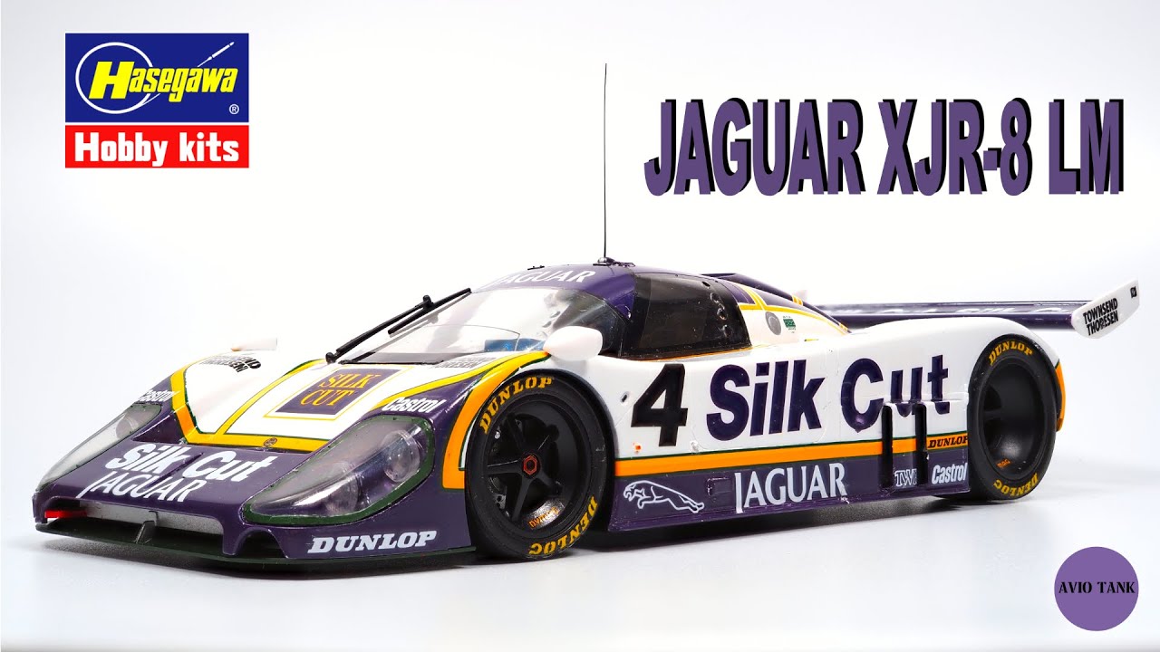 HASEGAWA - JAGUAR XJR-8 LM - ENDURANCE RACE CAR - MODEL KIT HASEGAWA - 1/24 - VIDEO 4K - RACE CAR.