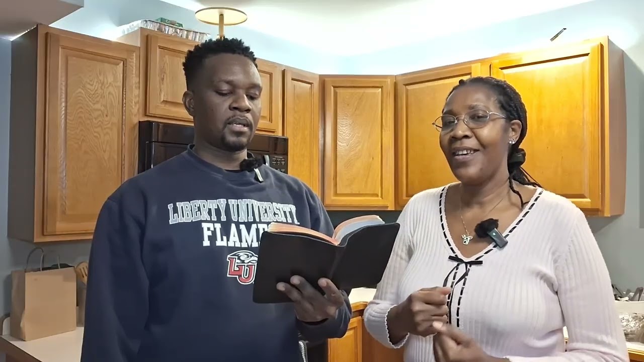 Mother and son Singing Swahili Hyms.
